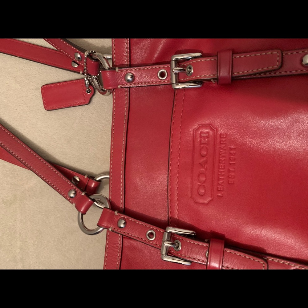Red Coach Purse - Picture 2 of 7